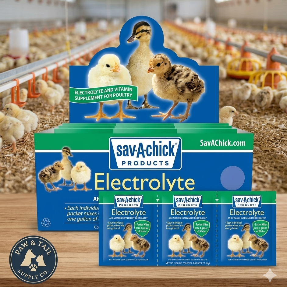 Chicken Bird Sav-a-chick Poultry Vitamins & Electrolytes 20 Pack Supplement