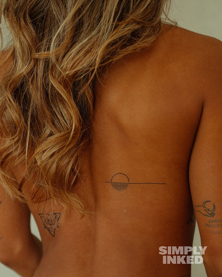 Minimal Sunset Tattoo
