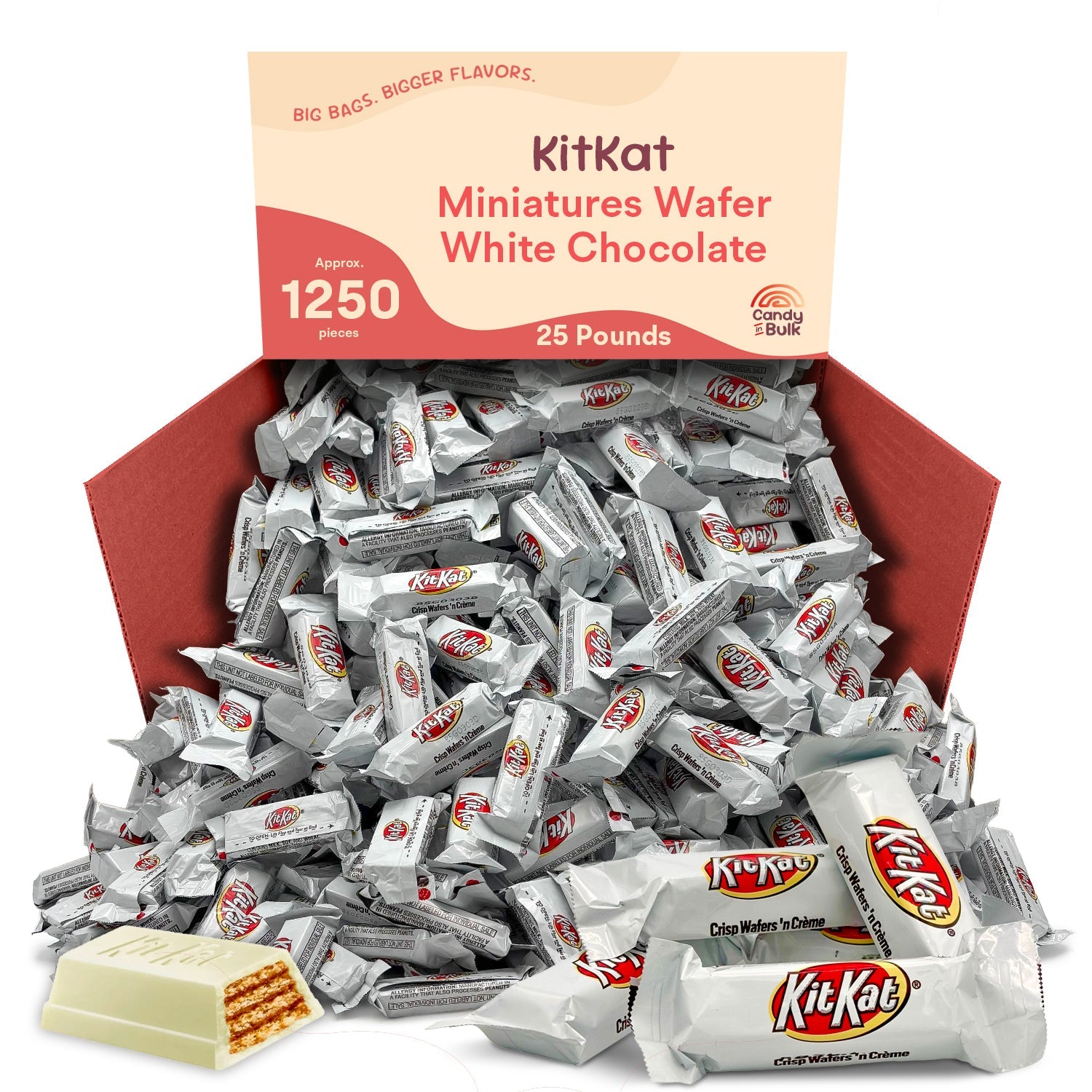 KitKat White Chocolate Wafer Miniatures – Bulk Value Bag