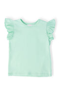 Pastel Green S/S Ruffle Tee