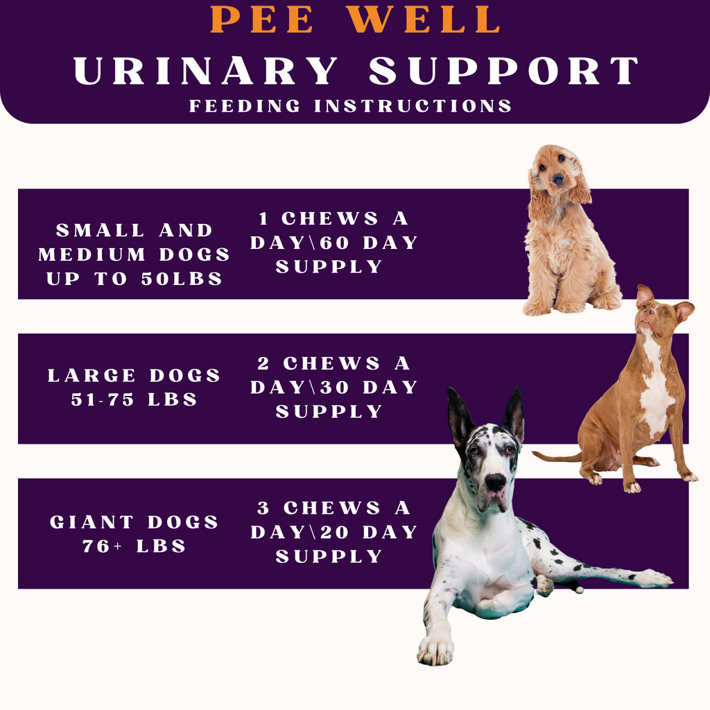 PiccardNaturePets Pee-Well Urinary Bladder Support for Dogs 60ct + FREE Bandana!