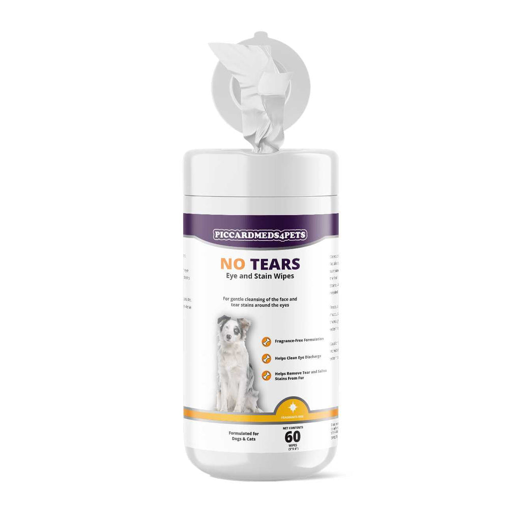 Piccardmeds4pets No More Tears Eye and Stain Wipes for Pets 60CT + FREE Bandana!
