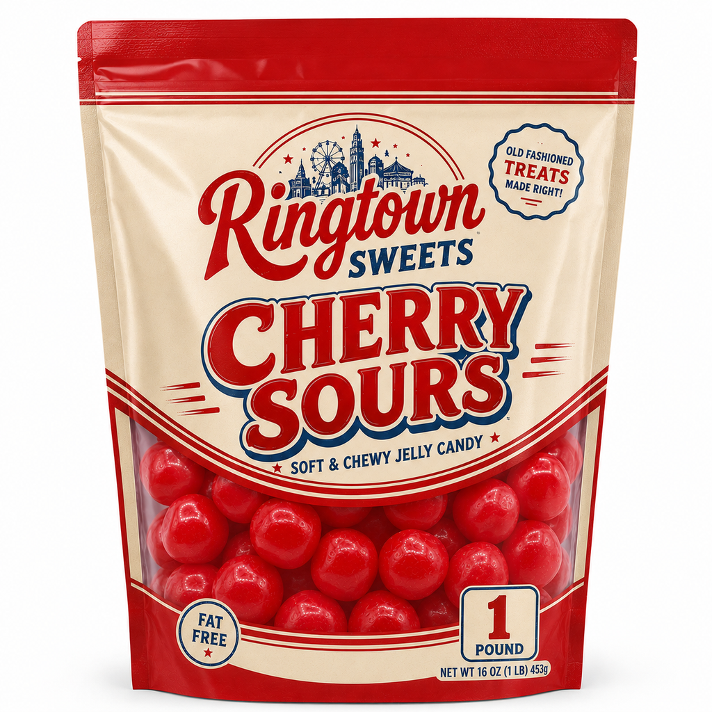 Ringtown Sweets – Cherry Sours – Soft & Chewy Jelly Candy