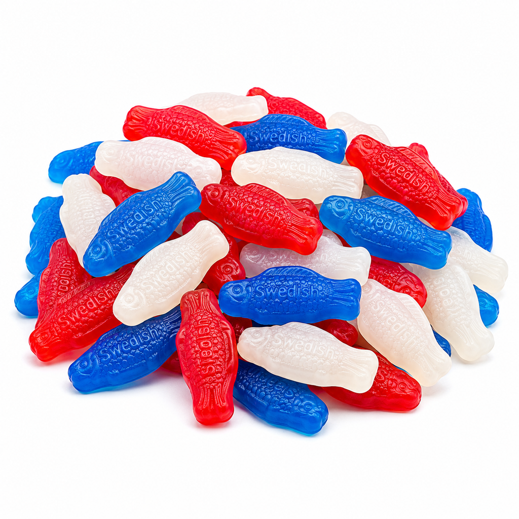 Swedish Fish Mini – Red White Blue – Bulk Value Bag