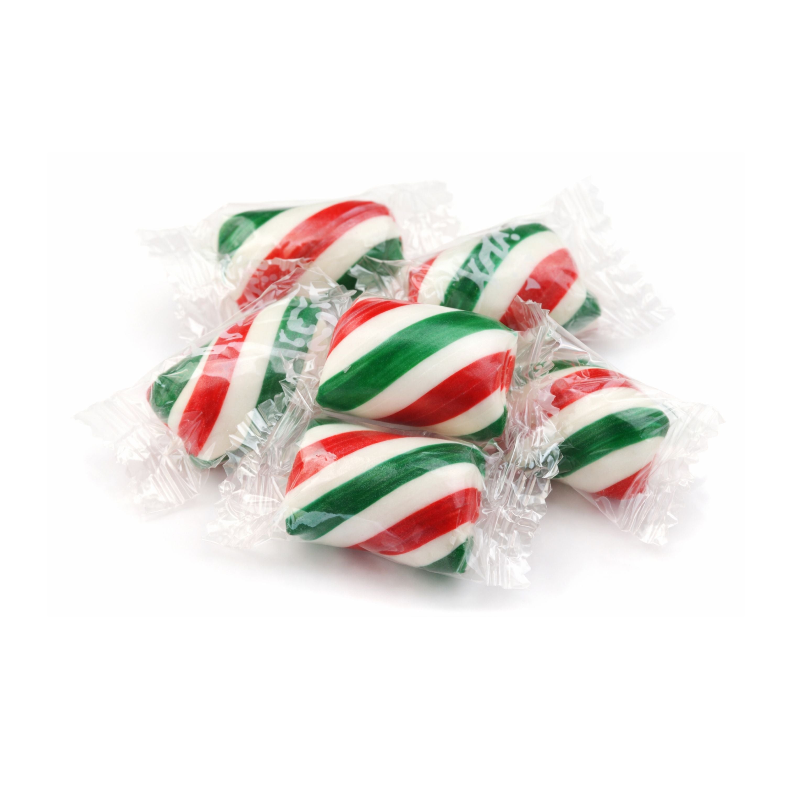 Atkinson's Red, White & Green Mint Twist Candy – Individually Wrapped – Bulk Value Bag