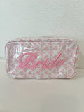 Pink + Blue Toile - Bride Large Bag