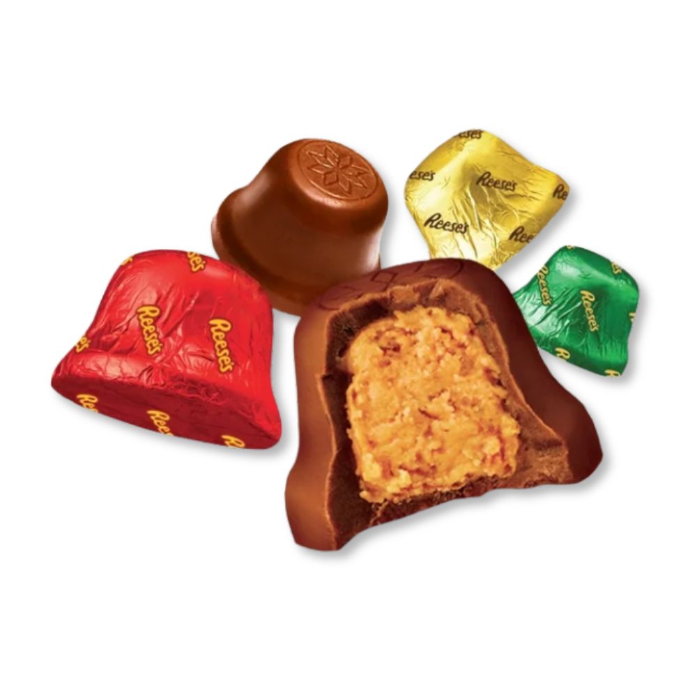 Reese's Milk Chocolate Peanut Butter Bells – Christmas Foils – Bulk Value Bag