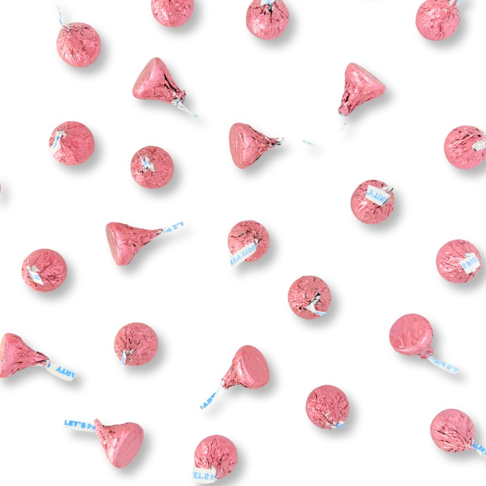 Hershey's Kisses Milk Chocolate – Pink Foils – Bulk Value Bag