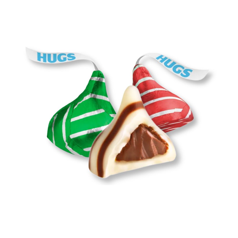 Hershey's Hugs – Milk Chocolate Kisses Hugged by White Creme – Bulk Value Bag