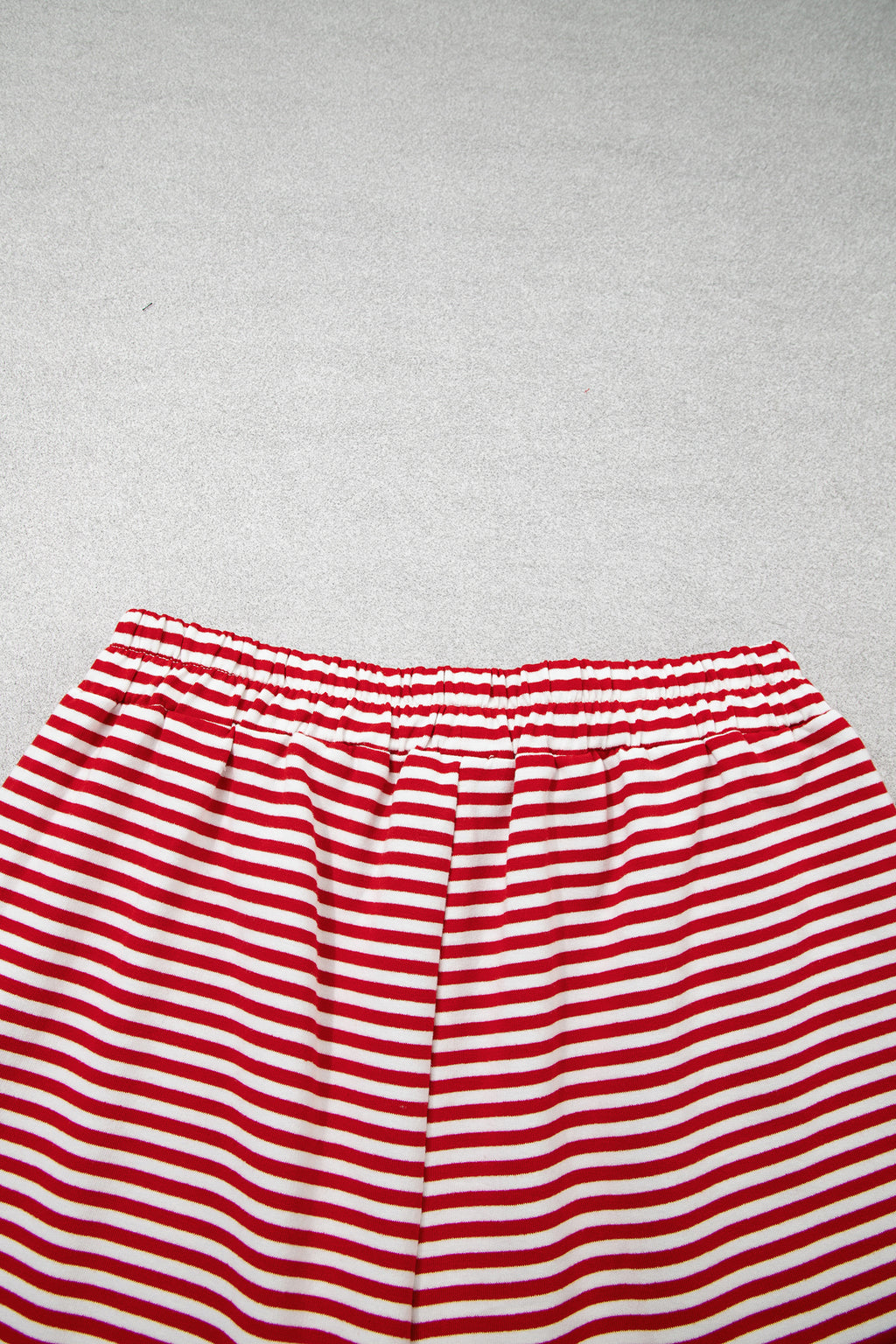 Pink Stripe Oversize Mock Neck Sweatshirt and Shorts Set