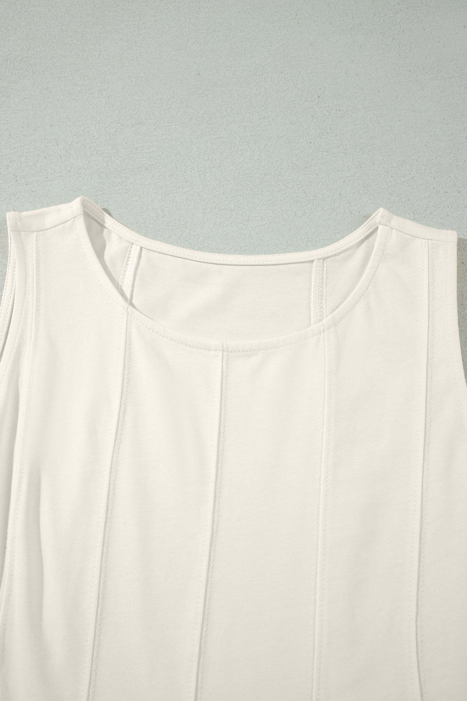 Pink Stitched Detail Loose Tank Top Cotton 2pcs Short Set