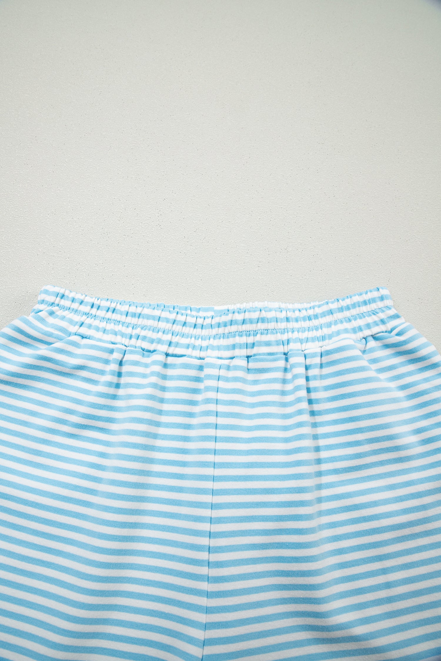 Pink Stripe Oversize Mock Neck Sweatshirt and Shorts Set