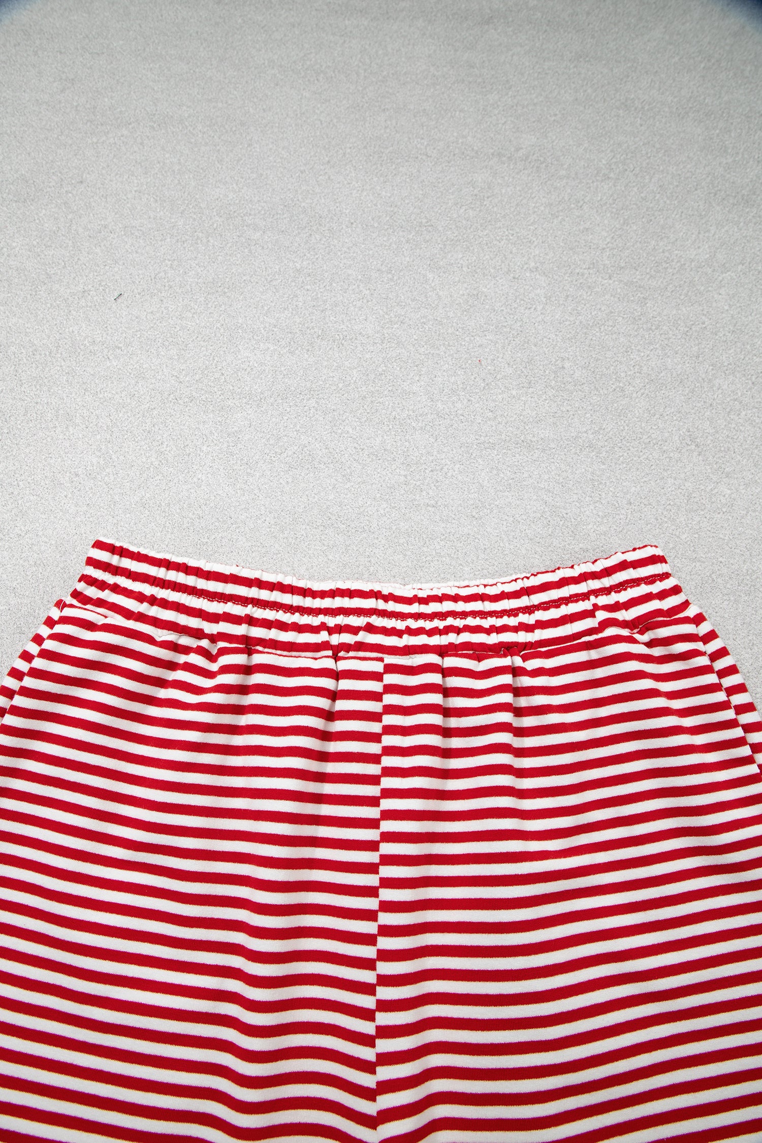 Pink Stripe Oversize Mock Neck Sweatshirt and Shorts Set