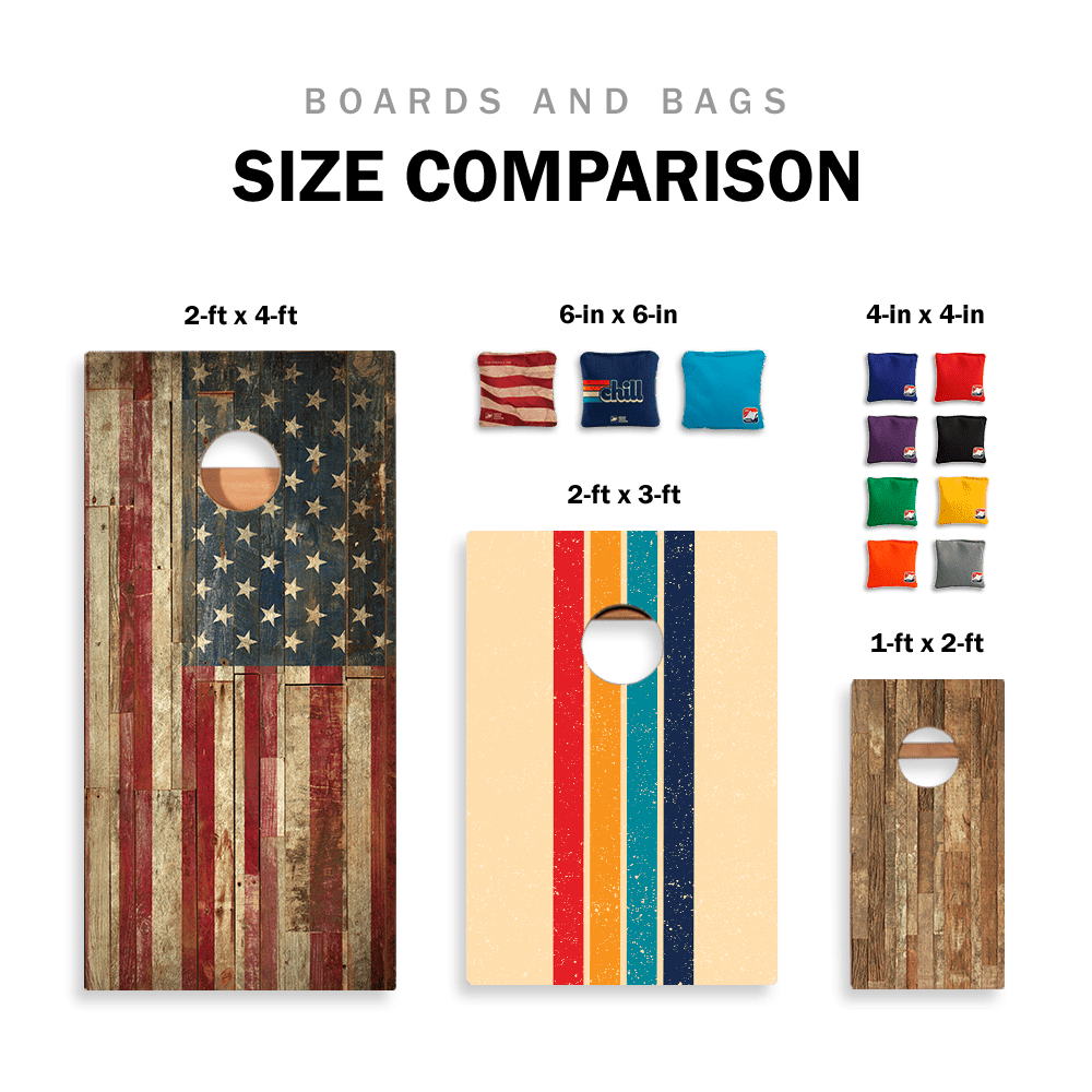 Classic Triangle - Red, White, Blue Star Cornhole Boards