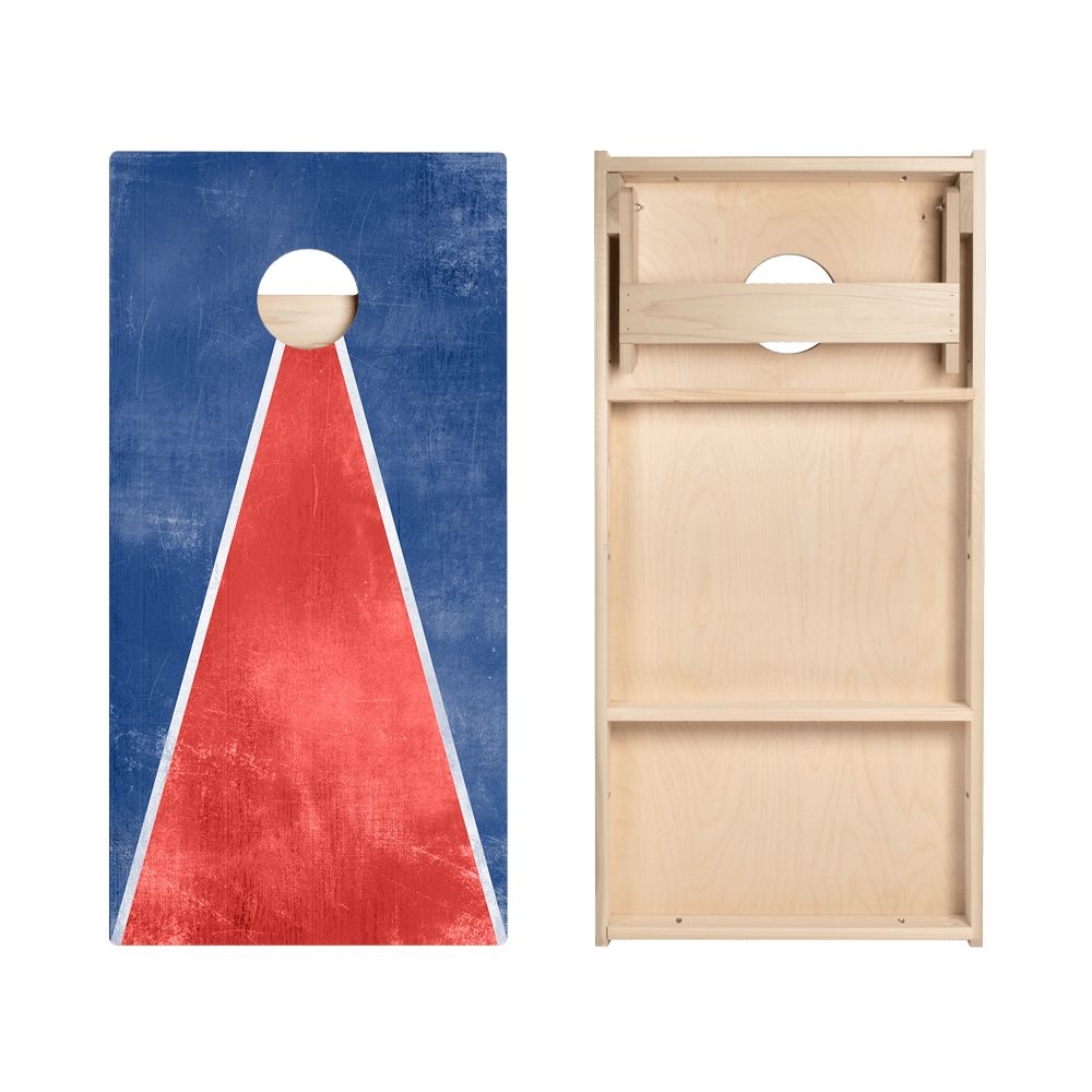 Classic Triangle - Red, White, Blue Star Cornhole Boards