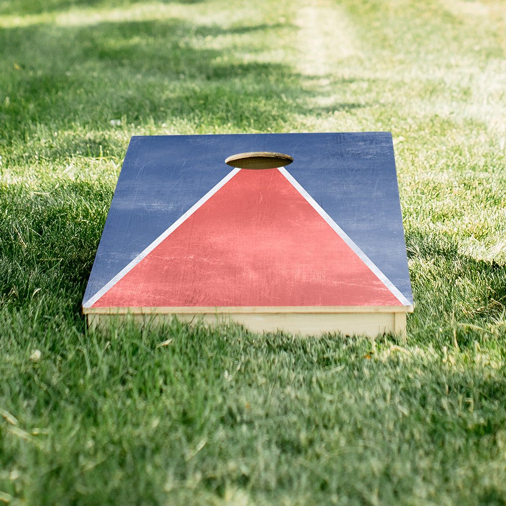 Classic Triangle - Red, White, Blue Star Cornhole Boards