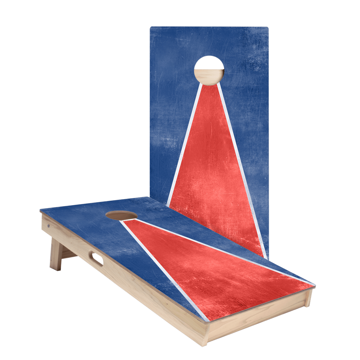 Classic Triangle - Red, White, Blue Star Cornhole Boards