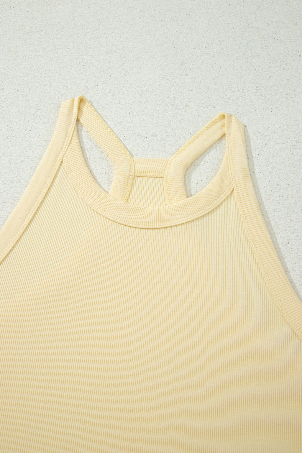 Sky Blue Slim Ribbed Tank Top and Sweatpants Set