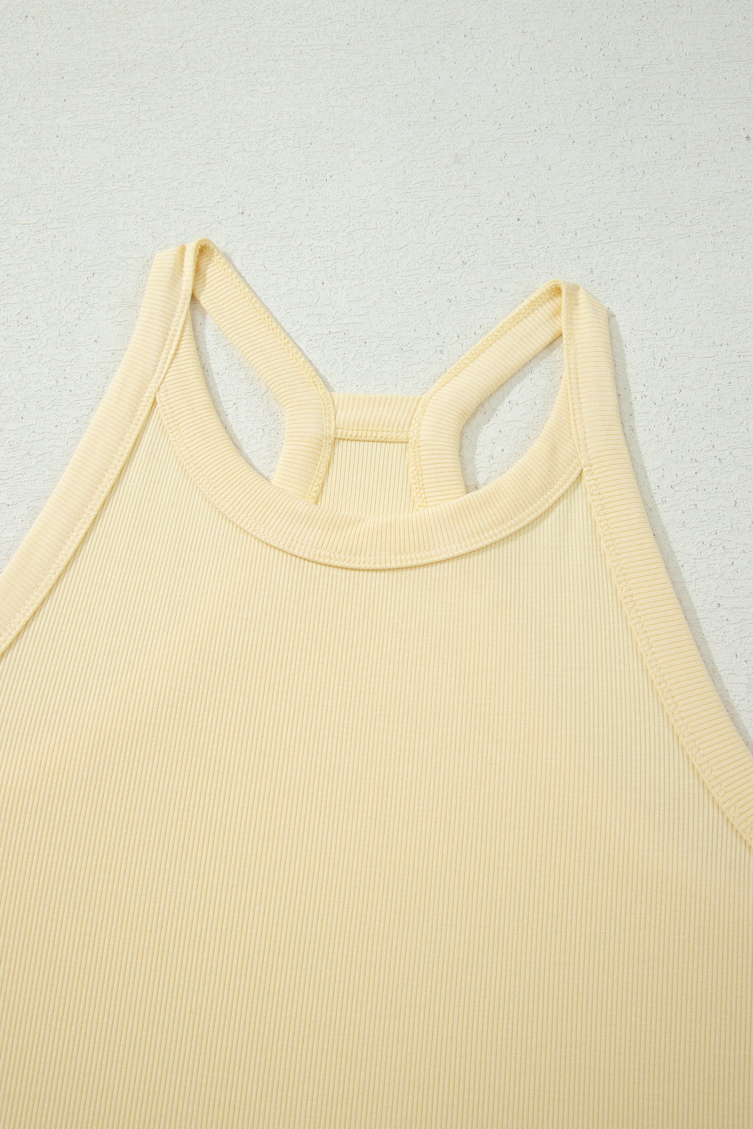 Sky Blue Slim Ribbed Tank Top and Sweatpants Set