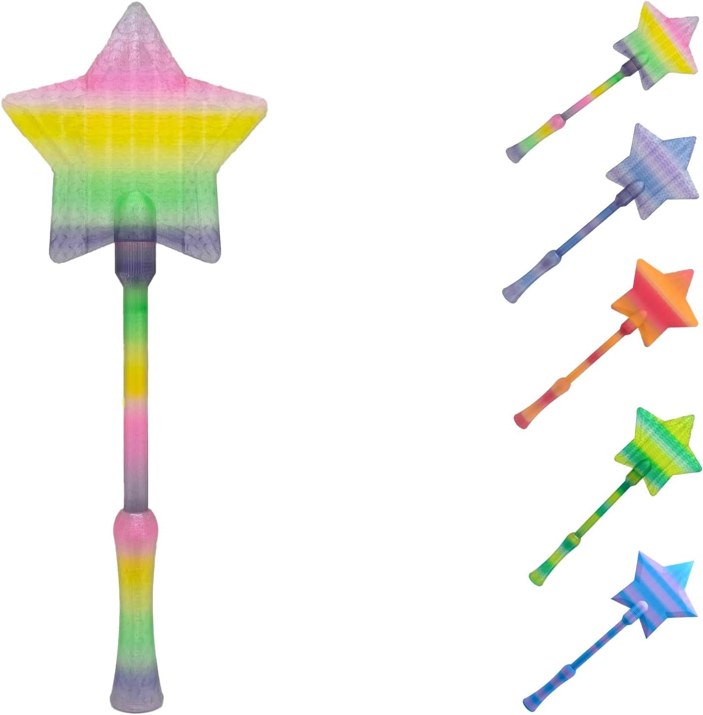Credit Card Wand,3D Printed Magic Wand Credit Card Holder (Crystal Rainbow) | Fairy Wand Credit Card Holder Tap to Pay Wand,Star Design Debit Card Wand for Women&Kids,Party Favors,Classroom Prizes,Gifts