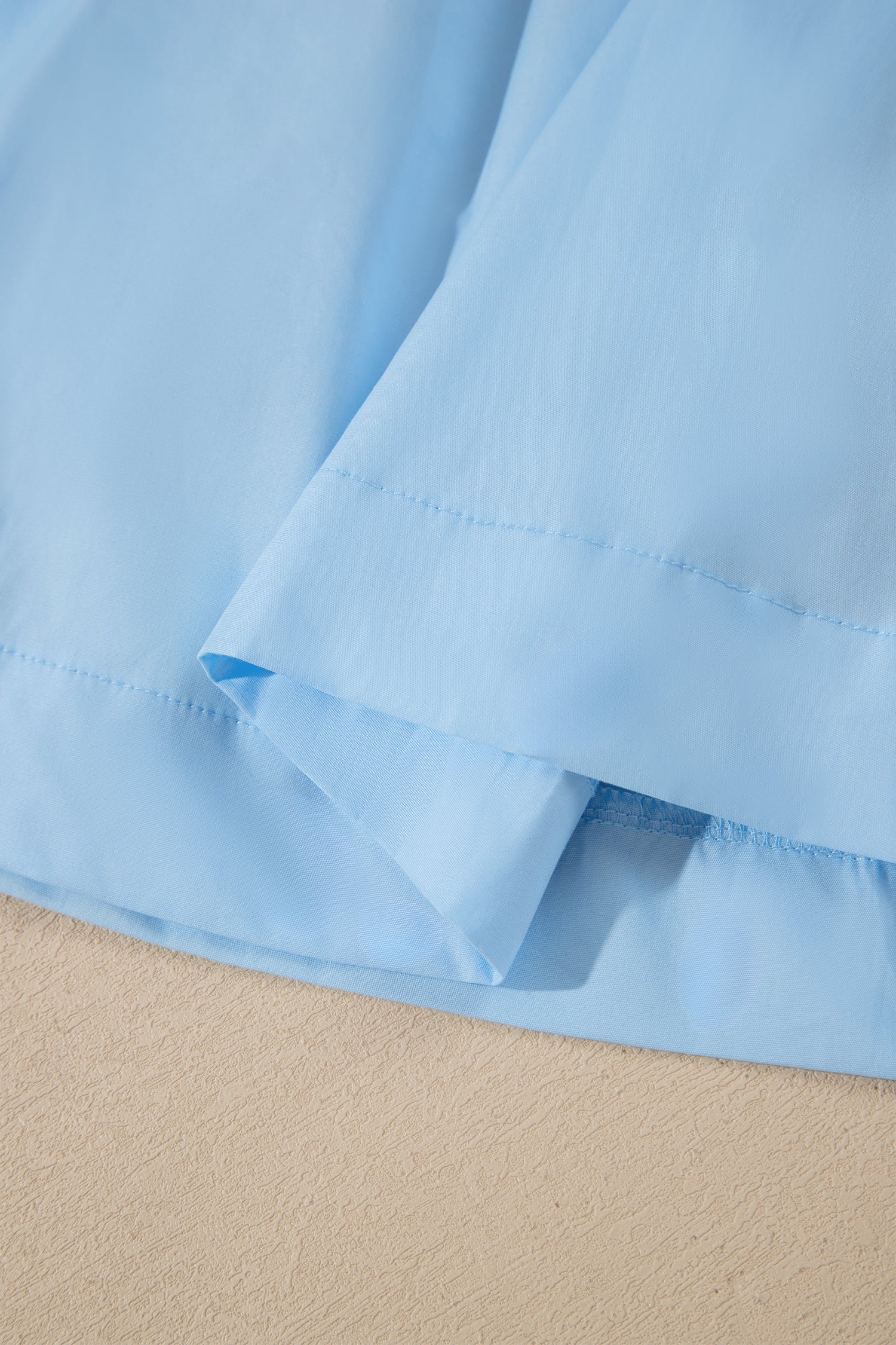 Sky Blue Stripe Slim Tank Contrast Ruffle Mini Skort Set
