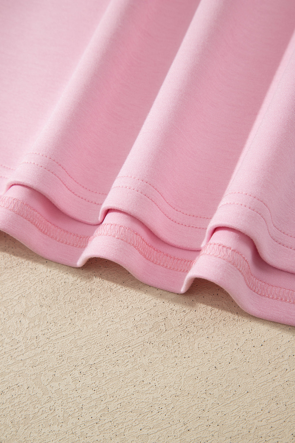 Bonbon Striped Trim Casual Tee Drawstring Shorts 2pcs Set