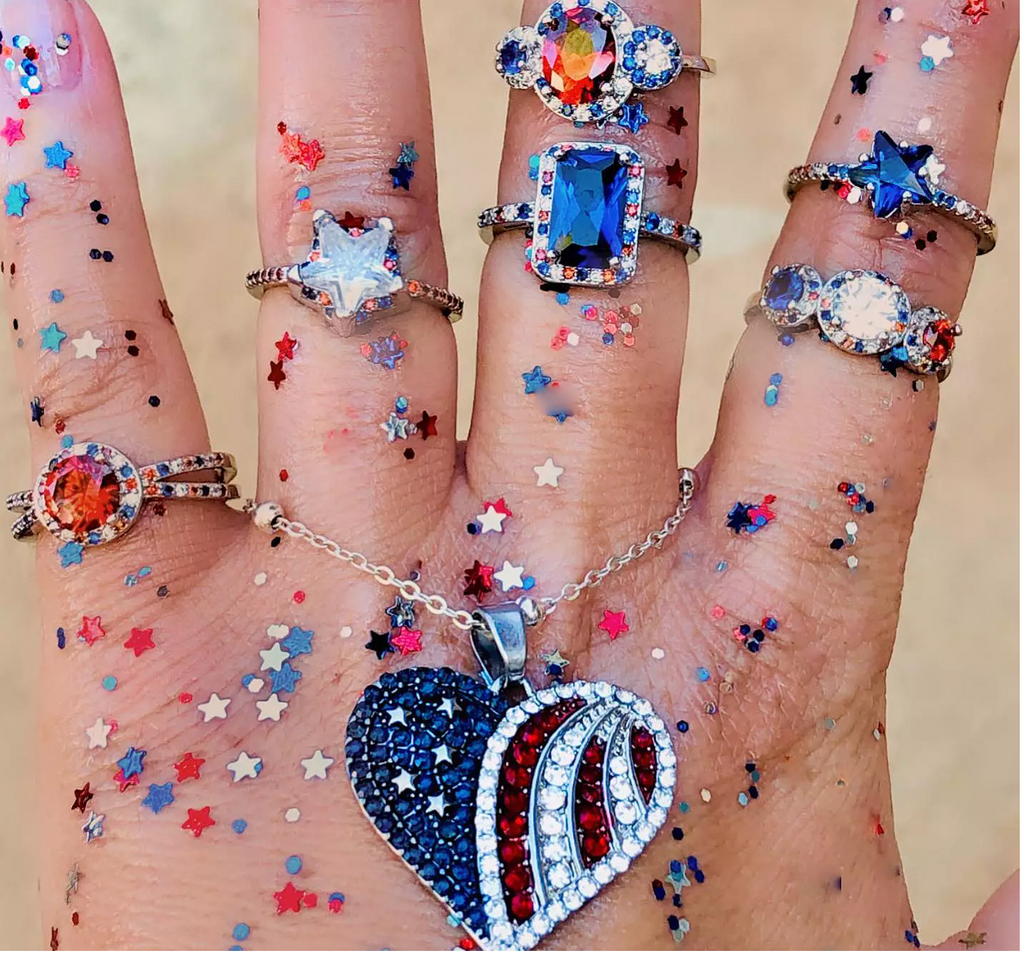 Blue Star America Ring