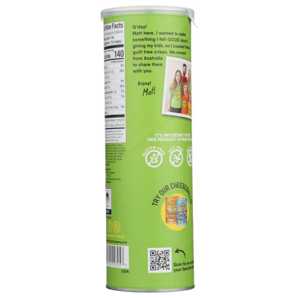 THE GOOD CRISP COMPANY Sour Cream and Onion Potato Chips- 5.6oz |Tasty