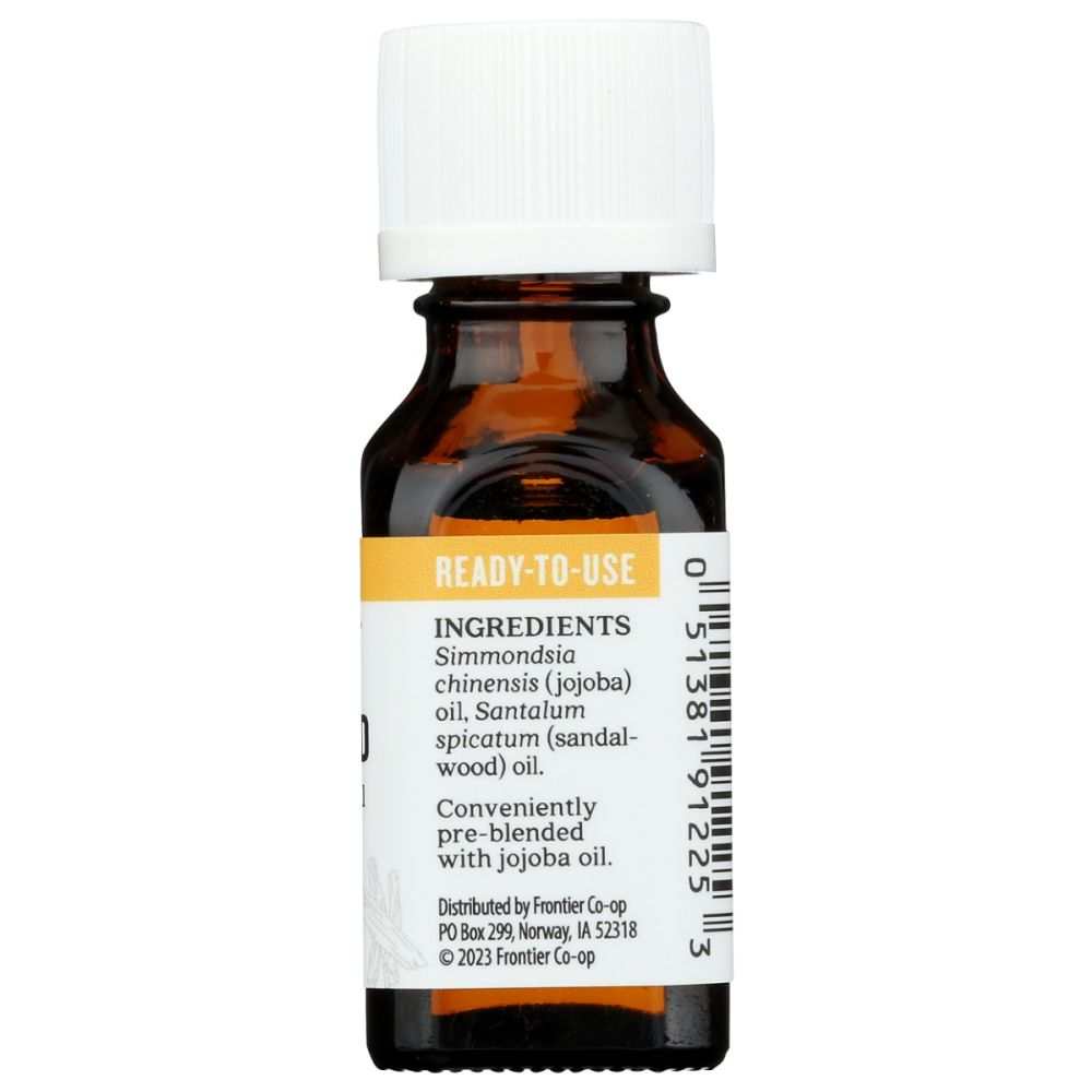 AURA CACIA: Sandalwood In Jojoba Oil, 0.5 oz