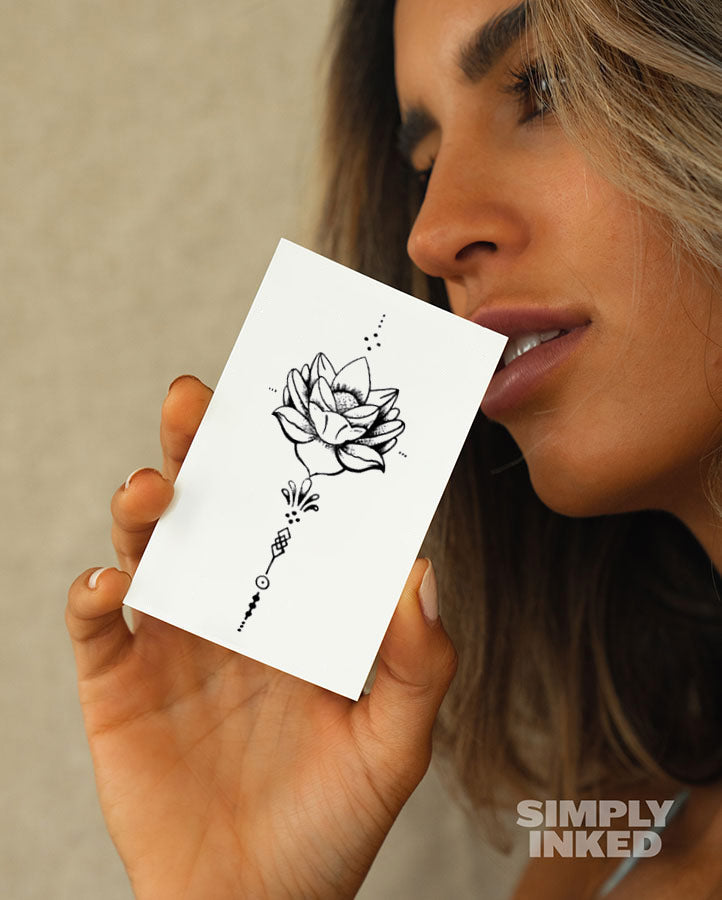 Lotus Flower Temporary Tattoo