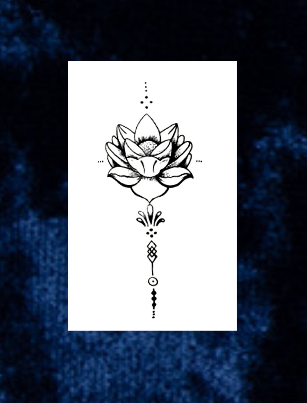 Lotus Flower Temporary Tattoo