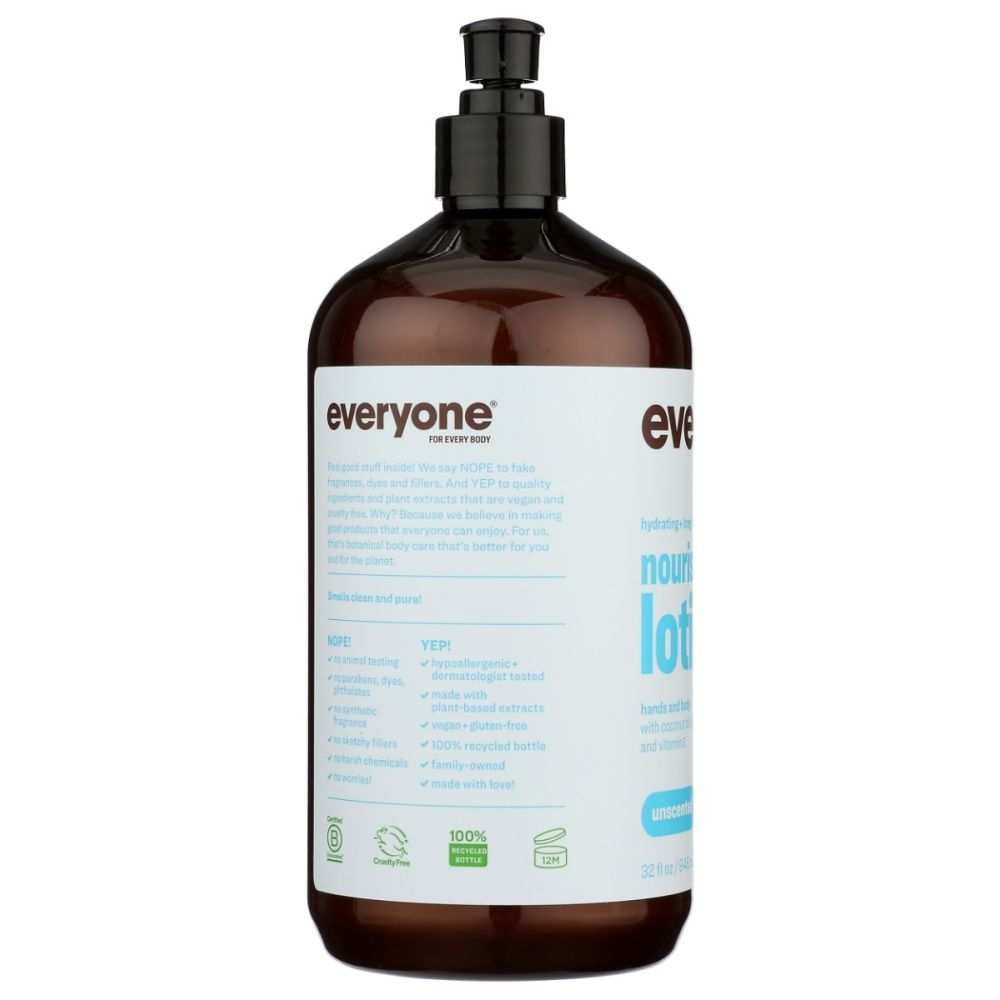 EVERYONE Unscented 2in1 Lotion - Gentle Moisturizer| Hands & Body 32oz