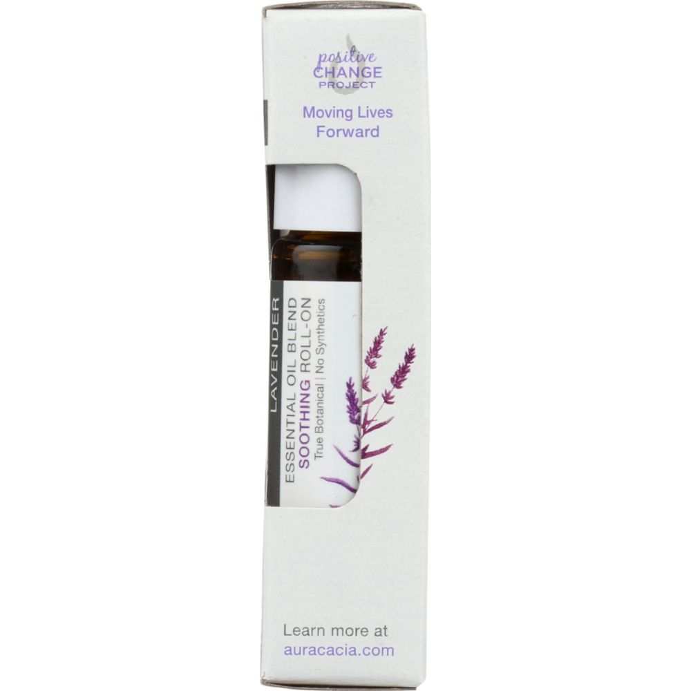 AURA CACIA Lavender Roll On - Soothing Essential Oil for Relaxation 0.31 fo