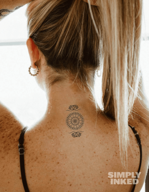 Henna Black mandala Traditional Temporary Tattoos